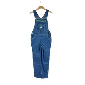 Liberty Womens Washed Denim Bib Overalls Stonewashed Indigo Blue Small